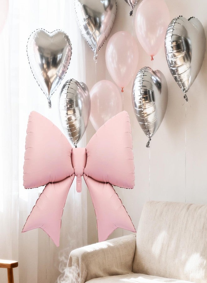 Sdfvsdg 4Pcs Giant Pink Bow Balloons 38Inch Huge Bow Foil Balloons Elegant Bows Decorations Supplies for Birthday Party Engagement Weddings Baby Showers - Image 3